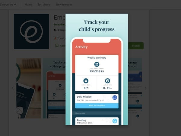&lt;p&gt;&lt;img src="/Uploaded/ctvkhoahoc/2020_05_17/12_YHRD.jpeg"/&gt;&lt;/p&gt; Ứng dụng này cũng có một bảng thông tin theo dõi sự phát triển của đứa trẻ trong nhiều lĩnh vực khác nhau. (Ảnh: Embodied) 