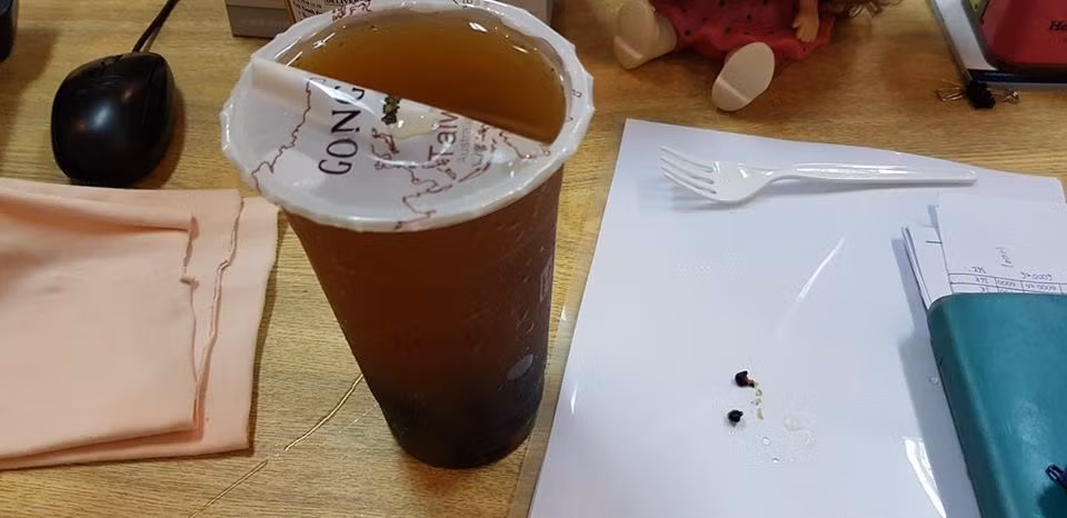 Sau khi mở thì bị cho là có "sinh vật lạ". Ảnh: Facebook Lam Herry.