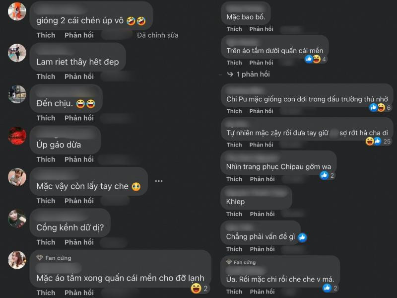 ên dưới phần bình luận, netizen đồng lòng "chê" bộ trang phục lần này của Chi Pu. Số đông tiếc nuối bởi kiểu tóc, layout make up cổ điển cùng gương mặt diễm lệ không thể cứu nổi pha lên đồ thảm họa này.