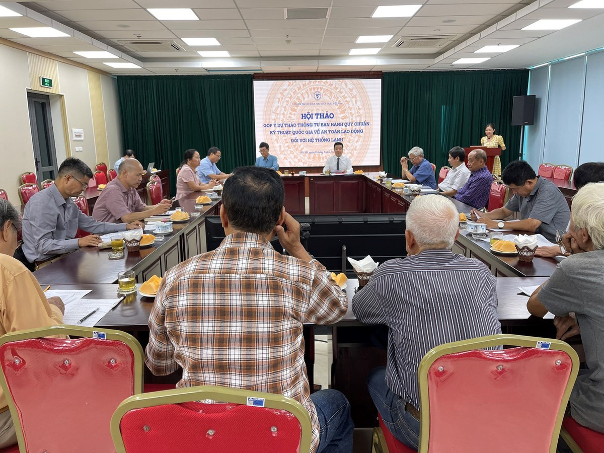 Gop y Du thao Thong tu ban hanh quy chuan quoc gia ve an toan lao dong doi voi he thong lanh