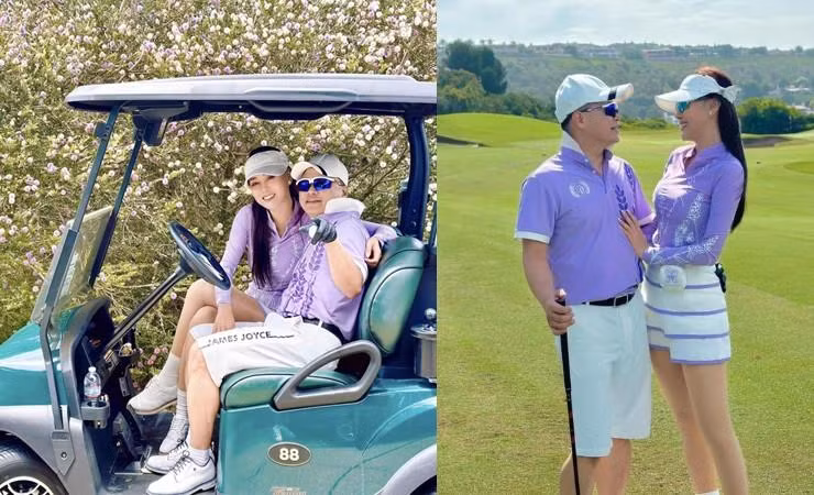 Cô cũng ngầm phủ nhận tin đồn bầu bí với loạt ảnh tình tứ trong chuyến du lịch đến Mỹ.