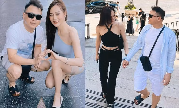 Nữ diễn viên chọn lựa giày bệt vừa để thoải mái khi di chuyển vừa là một lựa chọn tinh tế vì khoảng cách chiều cao của hai vợ chồng.