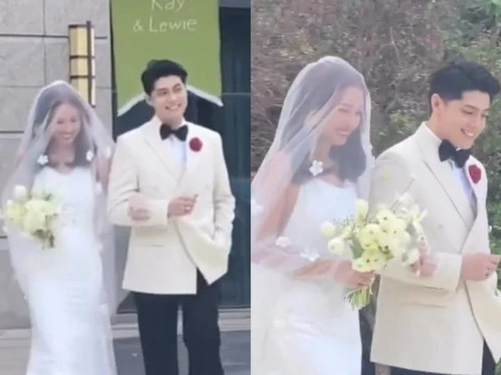 Lo anh Noo Phuoc Thinh mac vest, khoac tay co dau vao le duong