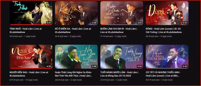 Hoài Lâm siêng đăng clip lên YouTube. 