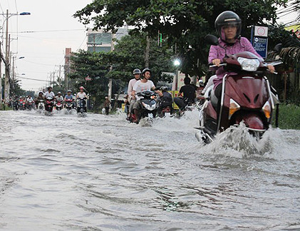 Đến ngày 5/12, đỉnh triều cường tại TP HCM sẽ đạt kỷ lục 1,68m lúc 4h30 sáng.