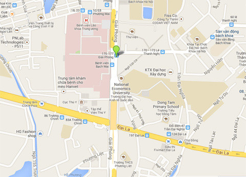 Bản đồ từ thẩm mỹ viện Cát Tường rẽ trái.