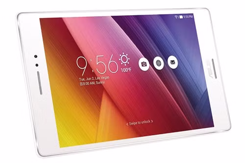  ASUS: Máy tính bảng ZenPad S 8.0. ASUS ZenPad S 8.0 là chiếc máy tính bảng 8 inch nhưng chỉ mỏng 6,6mm và nhẹ chỉ 298g với tỷ lệ màn hình trên kích thước thân máy lên tới 74%.ASUS ZenPad S 8.0 được trang bị bộ vi xử lý Intel Atom Z3580* 64 bit và 4GB RAM, để bạn có thể thưởng thức trải nghiệm lướt web nhanh, xem video mượt mà. Tablet đầu tiên cho phép tùy biến nắp lưng với nhiều màu sắc, tích hợp pin rời, loa ngoài chất lượng cao. Giá bán: từ 7,69 triệu đồng. 