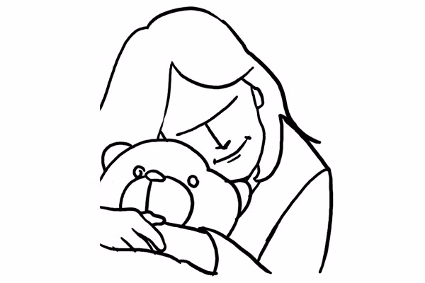 5. Để trẻ em thoải mái hơn, hãy thử để cho bé được ôm hoặc chơi với chú gấu nhồi bông yêu thích của bé, hoặc bất kỳ đồ chơi nào khác mà bé chọn.