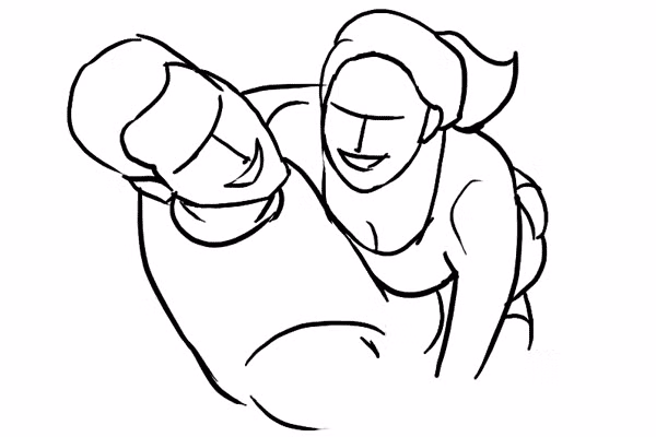 7. Tìm một nơi nào cao một chút và chụp cặp đôi từ trên cao. Những góc máy lạ như thế này sẽ mang lại hiệu quả sáng tạo đáng ngạc nhiên cho bức ảnh của bạn.