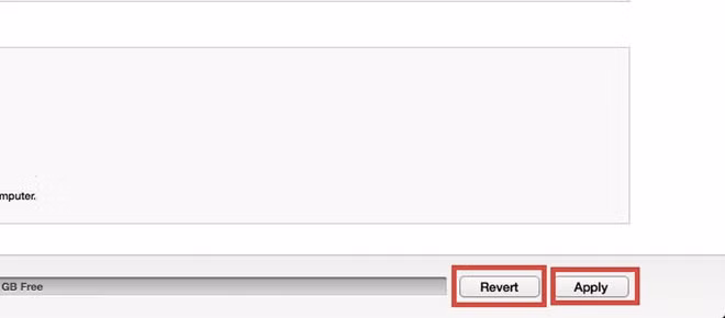 Để kết thúc việc thiết lập, đi đến góc dưới bên phải và click vào nút "Apply" để việc thay đổi được áp dụng lên iPhone. Hoặc "Revert" để hủy toàn bộ thiết lập đó.