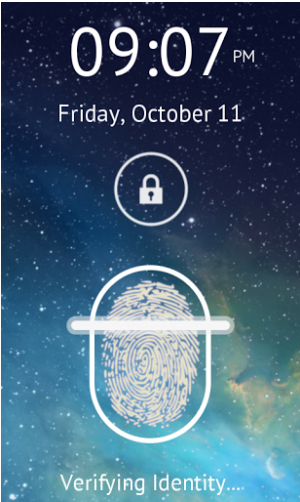  5. Mở khóa iPhone bằng dấu vân tay trên iPhone không có Touch ID. iScan Lockscreen là ứng dụng trên Cydia cho phép bạn có thể mở khóa bằng dấu vân tay. Khi cài đặt ứng dụng này, bạn sẽ được yêu cầu đặt dấu vân tay vào một ô chữ nhật nhỏ để điện thoại quét dấu vân tay và nhận diện khi mở khóa.