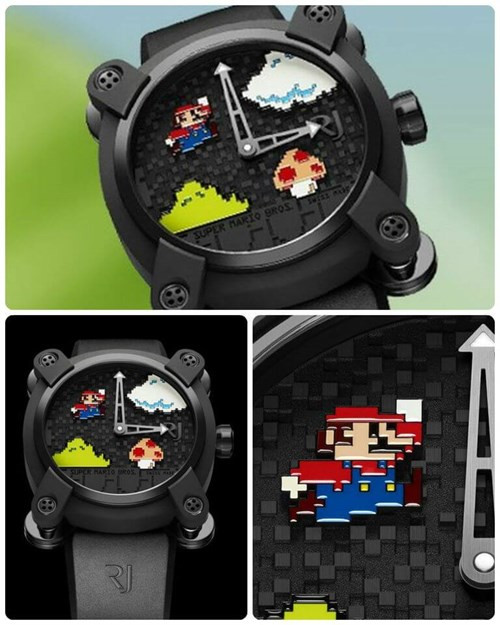  Thoạt nhìn qua Romain Jerome Super Mario Bros có phần giống với món đồ dành cho trẻ con. Tuy nhiên, các fan cuồng của tựa game vẫn sẽ sẵn sàng tậu một chiếc để hoài niệm về sản phẩm 30 tuổi này. Chỉ có đúng 85 chiếc được sản xuất tương ứng với năm mà dòng game này ra đời - 1985. 