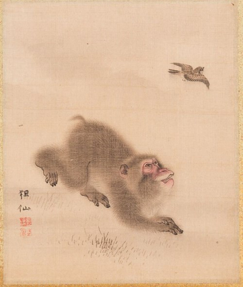 Một bức tranh vẽ khỉ tuyệt vời khác của Mori Sosen.
