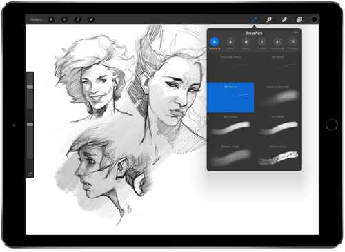  2. Procreate (5,99 USD). Procreate là ứng dụng vẽ và phát thảo khá nổi tiếng dành cho di động của hãng Savage Interactive. Với bộ công cụ đầy đủ cho vẽ hình minh họa, vẽ tranh hay phát thảo ý tưởng, tiện ích này sẽ cần thiết cho dân thiết kế, nhất là các họa sĩ và kiến trúc sư chuyên nghiệp. Procreate hỗ trợ tạo hình với độ phân giải siêu cao để phục vụ in ấn với 128 mẫu cọ vẽ (brush), hỗ trợ tương tác với các lớp (layer). Hơn nữa, tiện ích cũng hỗ trợ engine vẽ đồ họa 64-bit Silica nhanh nhất trên hệ điều hành iOS hiện nay. 
