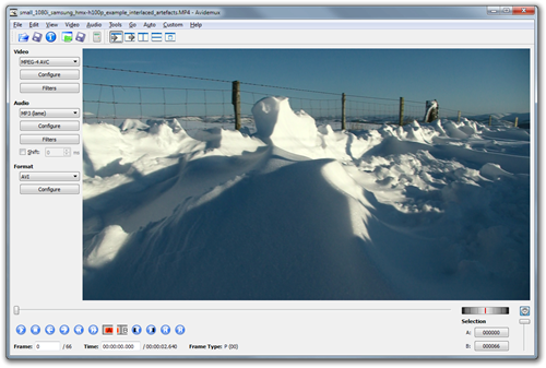  2. Avidemux. Avidemux là ứng dụng biên tập video hiệu quả với nhiều tính năng như cắt, ghép và mã hóa. Chương trình cung cấp hàng loạt các bộ codec khác nhau giúp bạn làm việc với nhiều định dạng video phổ biến hiện nay như AVI, MPEG-1, MPEG-2, MPEG-3, DivX, MOV, H.263, 3GP và các định dạng âm thanh OGG, MP3, MP2, AC3, WMA cùng nhiều loại tập tin khác nữa. 