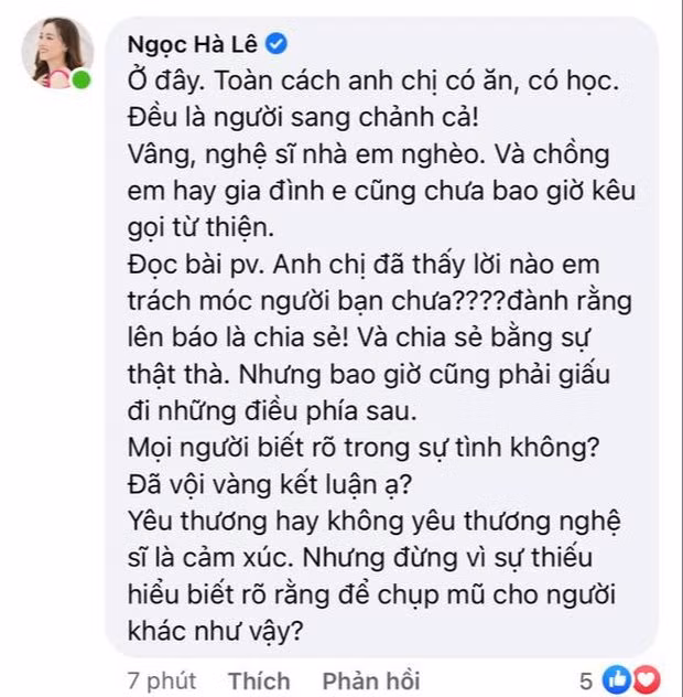 Vợ Công Lý lên tiếng về phát ngôn chồng bị bạn bè từ chối cho vay - Hình 2 Vo Cong Ly len tieng ve phat ngon chong bi ban be tu choi cho vay-Hinh-2