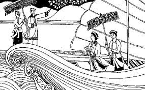 Tiên Dung Mỵ Nương du thuyền ngắm cảnh.