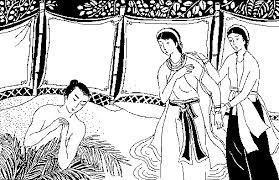 Tiên Dung phát hiện Chử Đồng Tử nơi đầm Dạ Trạch.