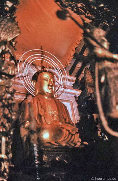 Tượng Phật trong chùa Giác Lâm.