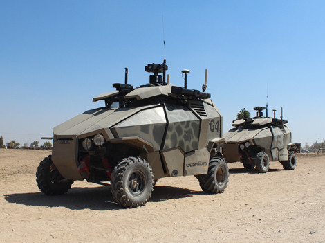 Phương tiện chiến đấu/trinh sát không người lái Guardium.