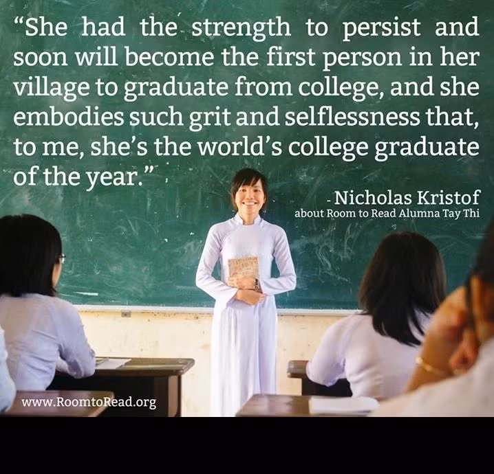 Nguyễn Tây Thi, cô gái người Việt giàu nghị lực được phóng viên Nicholas Kristof viết một bài đăng trên New York Times như một tấm gương vượt qua nghịch cảnh để vươn tới ước mơ của mình.