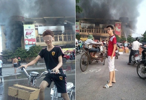 Cộng đồng mạng Việt cũng từng rất nhiều lần xôn xao bởi những hình ảnh "tự sướng" thể hiện sự ung dung, vô tâm của các bạn trẻ trước cảnh tai nạn, hỏa hoạn đau lòng.