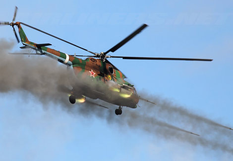 Biến thể Mi-8AMTSh có thể mang hỏa lực tương đương trực thăng tấn công chuyên nghiệp.