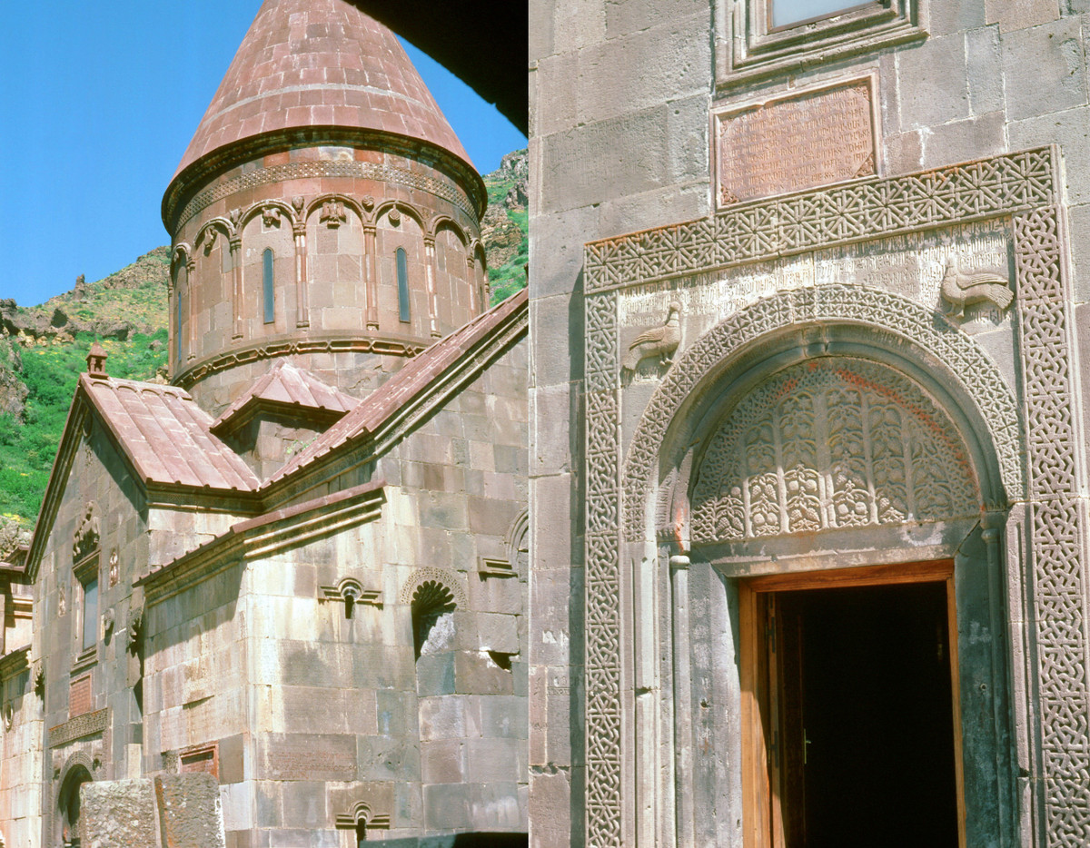 Nhà nguyện chính của tu viện Geghard, được xây từ năm 1215.