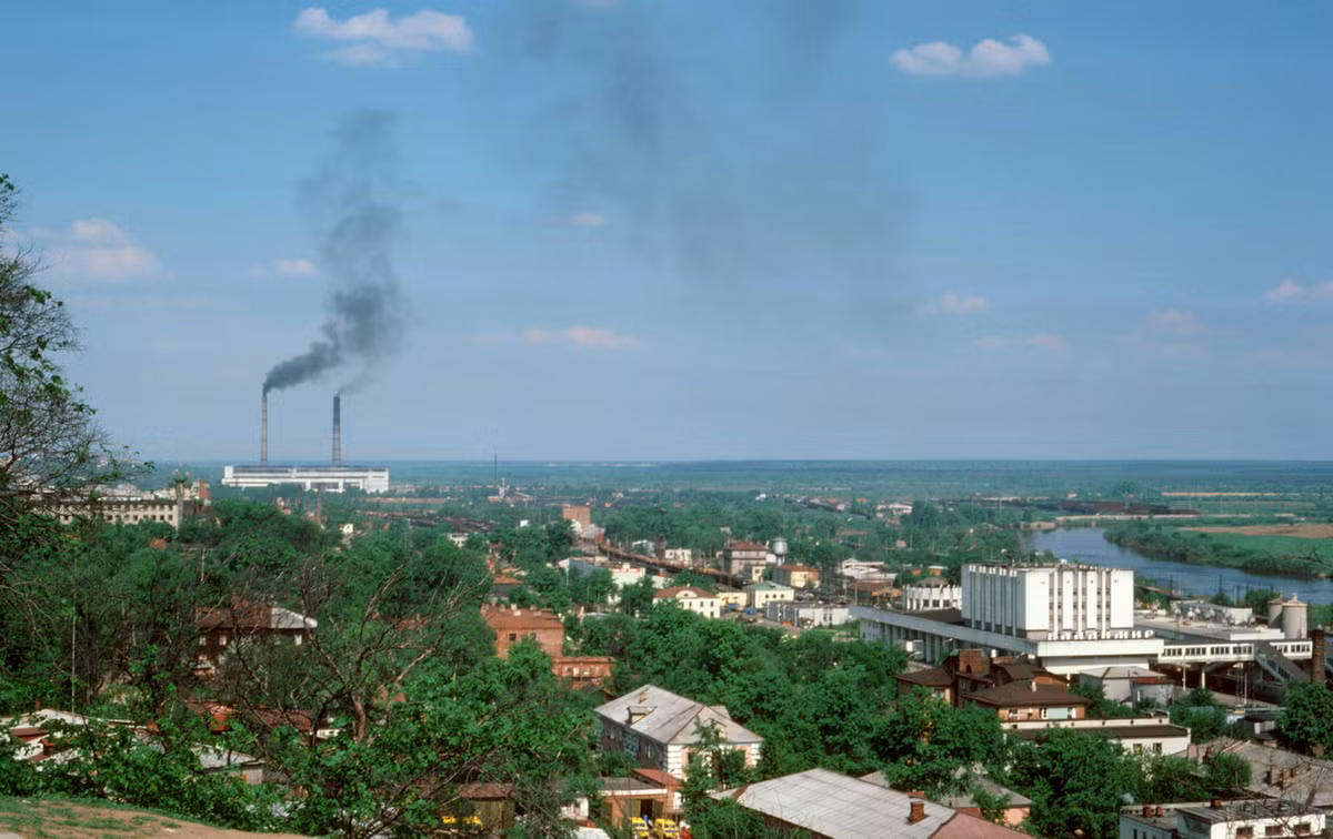 Một góc thành phố Vladimir năm 1985 nhìn từ trên cao.