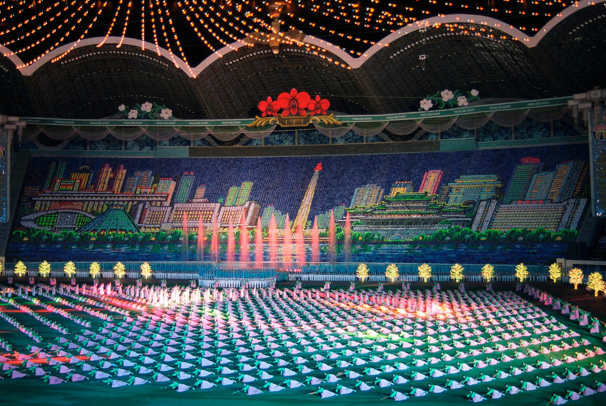 Màn đồng diễn Arirang ở sân vận động Rungrado, Bình Nhưỡng.