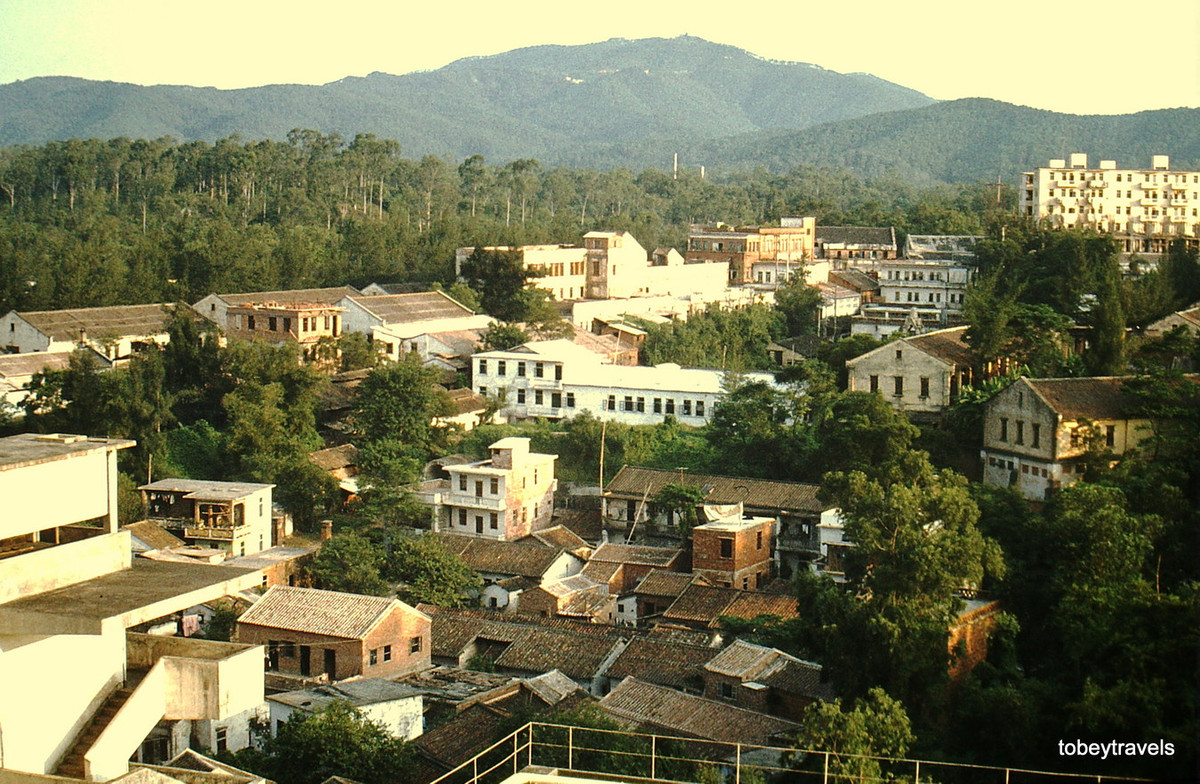 Một khu dân cư ở Quảng Châu nhìn từ trên cao.