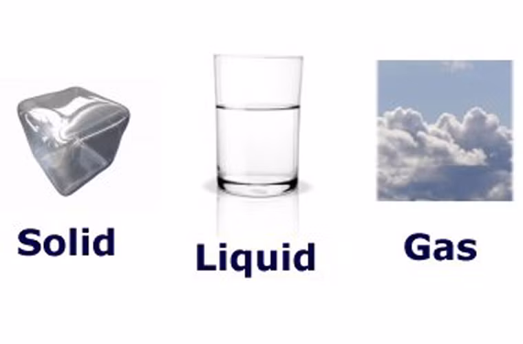 Nước là chất duy nhất được tìm thấy trên Trái Đất tồn tại cả ở ba trạng thái rắn, lỏng, khí .