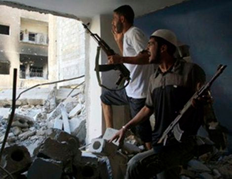 Các tay súng của quân nổi dậy Syria.