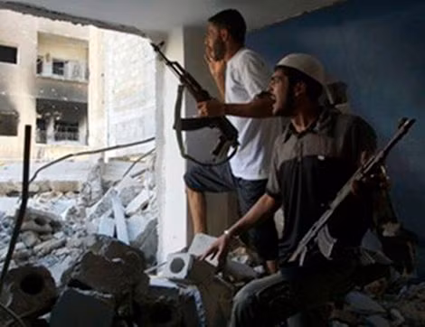 Các tay súng của quân nổi dậy Syria.