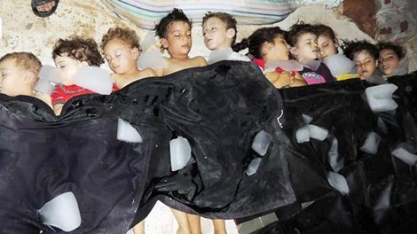 Nhiều trẻ em Syria là nạn nhân của vụ tấn công hóa học hôm 21/8 ở ngoại ô Damascus.