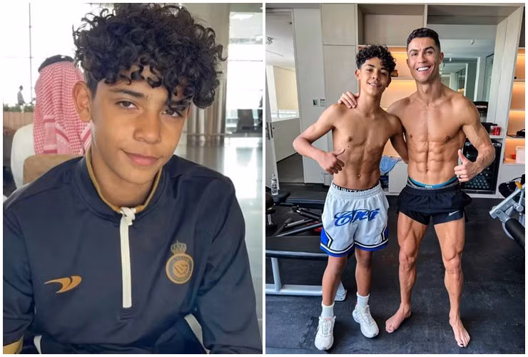 Con trai CR7 buoc sang tuoi moi, phong cach sanh dieu khong kem cha-Hinh-2