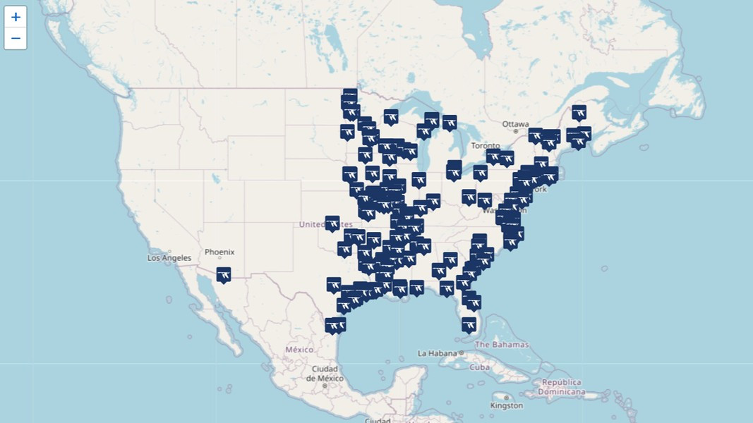  Loài chim này chủ yếu sinh sống ở Bắc Mỹ, Mexico, Canada trong các môi trường sống rậm rạp của rừng 