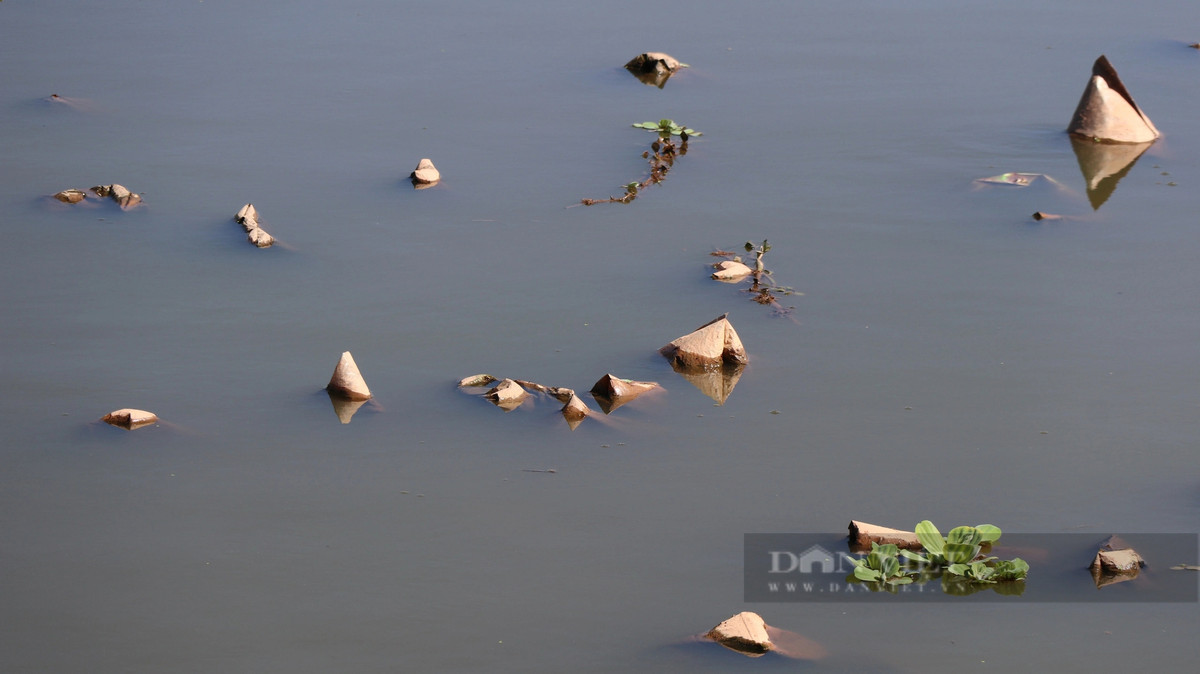 Nhiều bao bì nilon, túi rác từ thượng nguồn đổ về các hồ lắng trong nhiều năm qua nhưng chưa được xử lý dứt điểm.