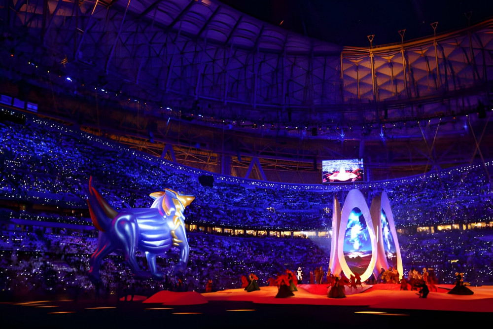 Thông điệp chính của lễ khai mạc Asian Cup 2023 đề cao sự nhân đạo, lối sống đạo đức giữa con người với con người và khuyến khích mọi người sống theo chuẩn mực đạo đức.