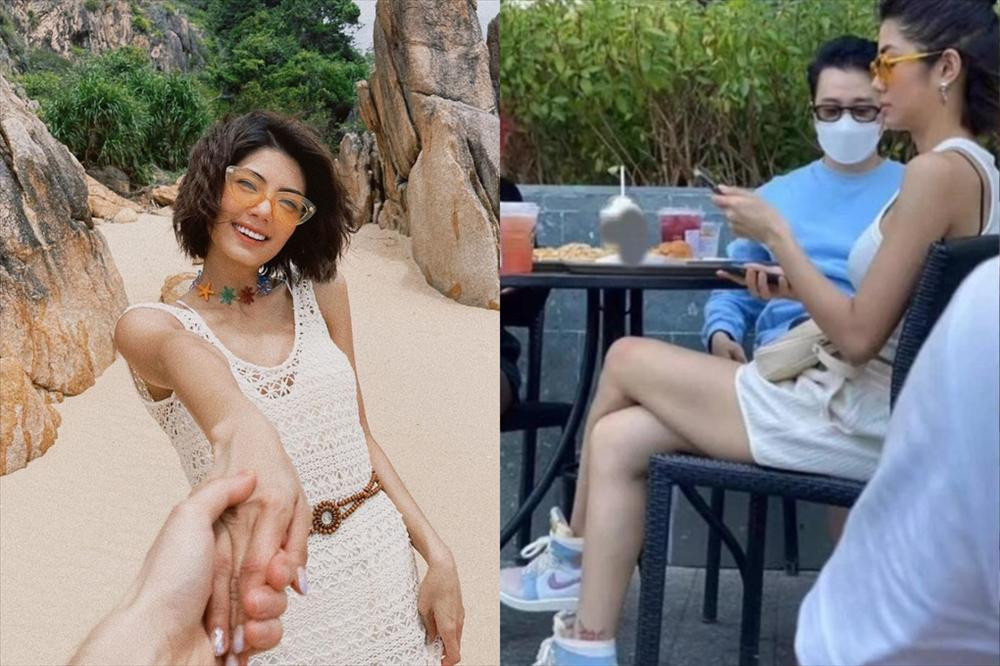 Sau chia tay, cặp đôi nhiều lần khiến dân tình bàn tán khi vướng nghi vấn tái hợp. Hồi năm 2022, khoảnh khắc được cho là Đàm Phương Linh và Karik đi du lịch cùng nhau tại Quy Nhơn gây chú ý (Ảnh: Chụp màn hình).