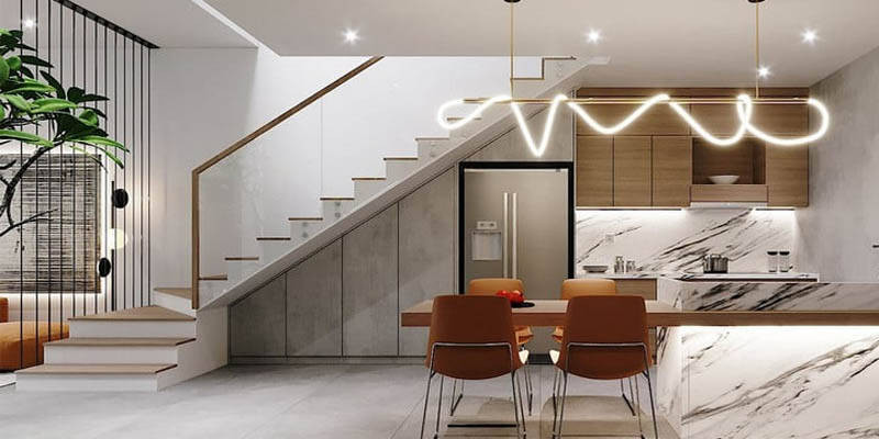  Kị đặt tủ lạnh dưới gầm cầu thang: Nhiều gia đình tận dụng khoảng trống gầm cầu thang để đặt tủ lạnh. Tuy nhiên, đặt tủ lạnh ở khu vực dưới gầm cầu thang không phải là ý tưởng tốt bởi vì không gian này thường kém thông gió và dễ tích tụ độ ẩm, dẫn đến khả năng tủ lạnh không thể xua tan hơi nóng một cách hiệu quả và có nguy cơ gặp phải sự cố hỏng hóc. 