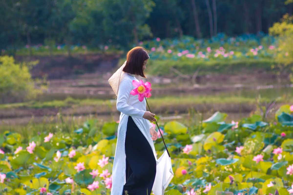 Ngoài chức năng phát triển sản phẩm kinh tế từ sen, những năm gần đây khu vực này đã dần trở thành một điểm "check-in" không thể bỏ qua với khách du lịch từ các địa phương lân cận.