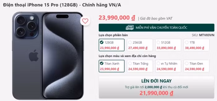 Gia iPhone 15, iPhone 15 Pro, iPhone 15 Pro Max dang sieu re-Hinh-7