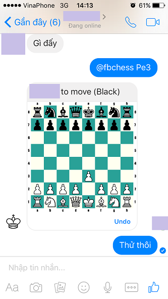 Facebook Messenger ẩn chứa một bí mật nhỏ khá thú vị: bạn có thể chơi cờ vua bên trong ứng dụng này.