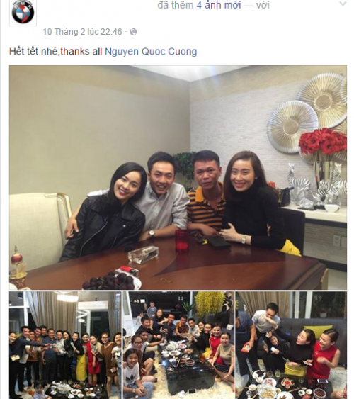 Lộ ảnh Cường Đô la – Hạ Vi ôm nhau tình cảm trong tiệc năm mới - Ảnh 1