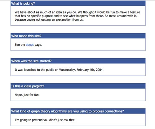 Trang hỏi đáp (FAQ) về tính năng chọc phá (Poke)