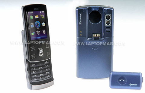  7. LG Decoy (2008). Điểm hấp dẫn nhất ở chiếc điện thoại này là nó được tích hợp tai nghe Bluetooth. LG Decoy là thiết bị đầu tiên được gắn bluetooth. Bluetooth được gắn ở mặt sau để sạc pin và chuyển dữ liệu qua lại giữa 2 thiết bị. LG Decoy sử dụng mạng CDMA 2 băng tần (800/1900MHz) với kích thước 102x50x17mm, trọng lượng 115g.