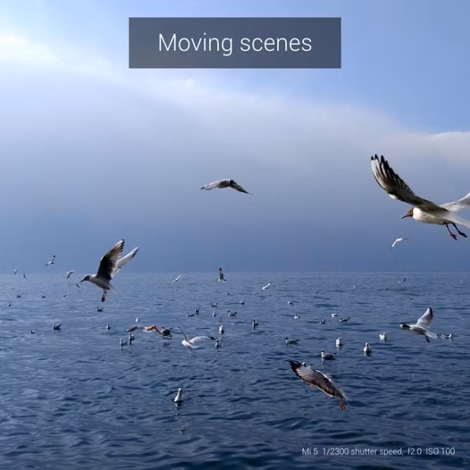 Ảnh chụp ở điều kiện vật thể chuyển động Camea trước của Mi 5 chỉ có độ phân giải 4MP nhưng bù lại có kích thước điểm ảnh lên tới 2 micron (kích thước camera trên smartphone thường chỉ có 1,1 micron) giúp chụp ảnh thiếu sáng tốt hơn.