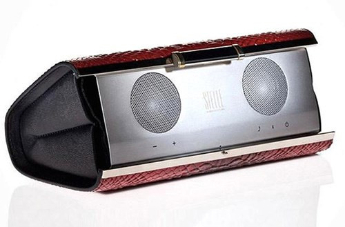 Nhà thiết kế túi Rebecca Minkoff đã tạo ra một chiếc ví đựng dàn loa dùng cho thiết kế Audio Stelle siêu sang.