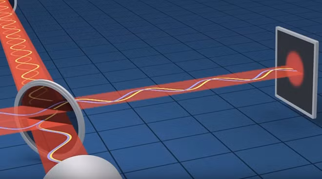 Bộ phận tách sóng sẽ ghi lại và phân tích các chùm sáng để tìm ra số lượng, bước sóng và độ mạnh của sóng hấp dẫn đã tác động tới tia laser. Thiết bị đo giao thoa laser sẽ chuyển sóng hấp dẫn thành các tín hiệu điện tử để các nhà khoa học có thể phân tích sóng hấp dẫn. Ảnh: Caltech